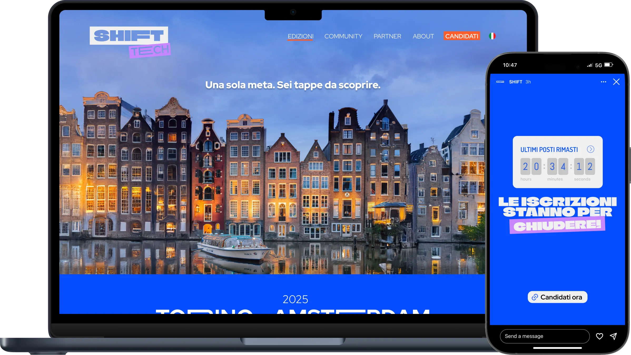 Fase di conversione: Sito web e Instagram Stories